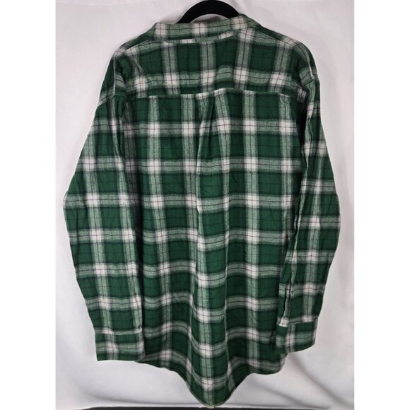 Cabelas Green Plaid‎ Button-Up Flannel Shirt XL 100% Cotton Mens Casual gorp - Picture 2 of 6